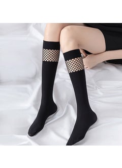 Generic Lolita Cross-Tie Over-Knee Socks Summer Hollow calf socks net hole black 