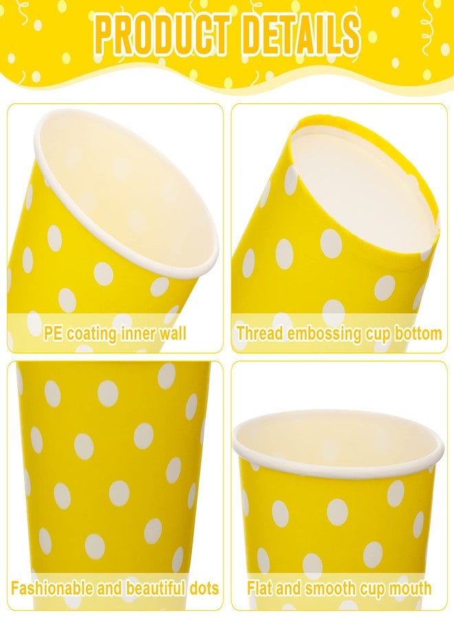 Potchen 480 Pack 9 oz Paper Disposable Mouthwash Cups Cold Beverage Drinking Polka Dots Bathroom Cups for Water Coolers, Party, Home, Office, Travel and Event - Image 3