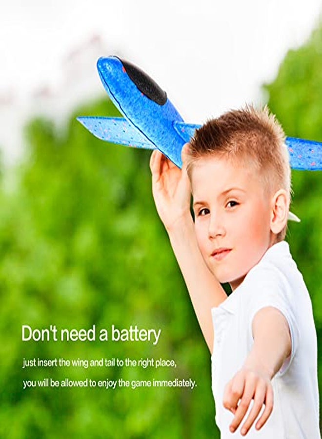 PowerTRC 17.5" Toy Throwing Foam Airplane | 2 Pack Foam Gliding Airplane | Outdoor Sports Toys and Party Favors - Image 1