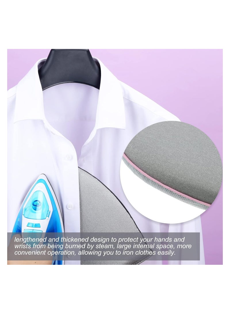 SYOSI 【2 Style】Round ironing board holder, 8.58 x 5.7 x 1.1 in, Pointed ironing board holder, 9.8 x 5.9 x 1.1 in; The pointed small iron board is applied to ironing collar and sleeves, while the round small - Image 2