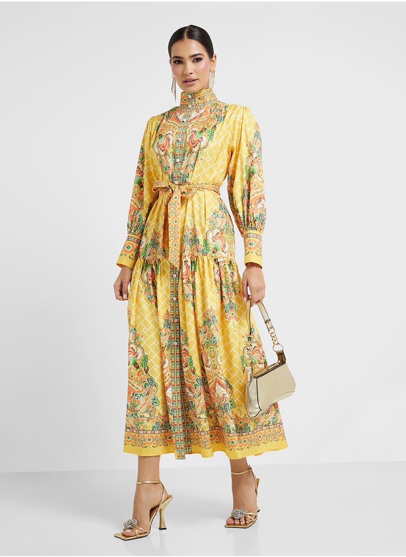 Khizana - Abstract Print Dress - Image 1