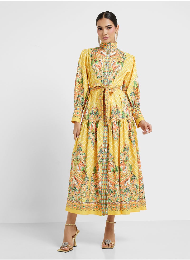 Khizana - Abstract Print Dress - Image 1