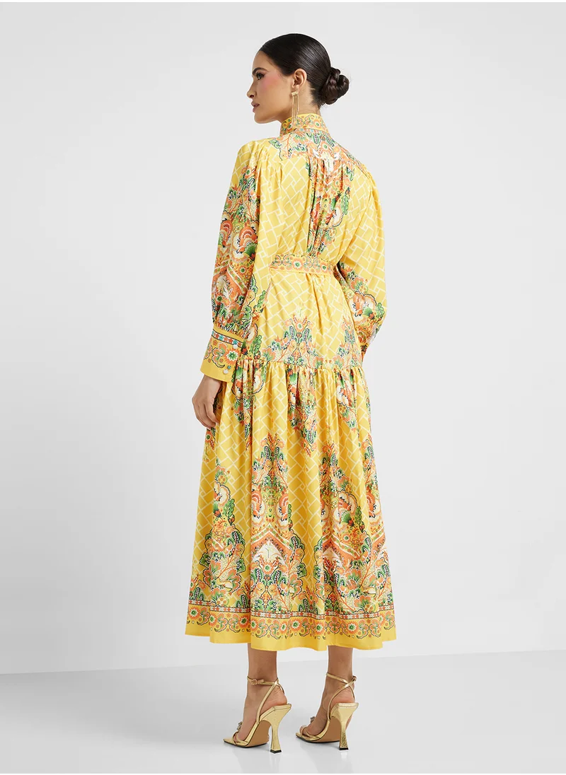 Khizana Abstract Print Dress