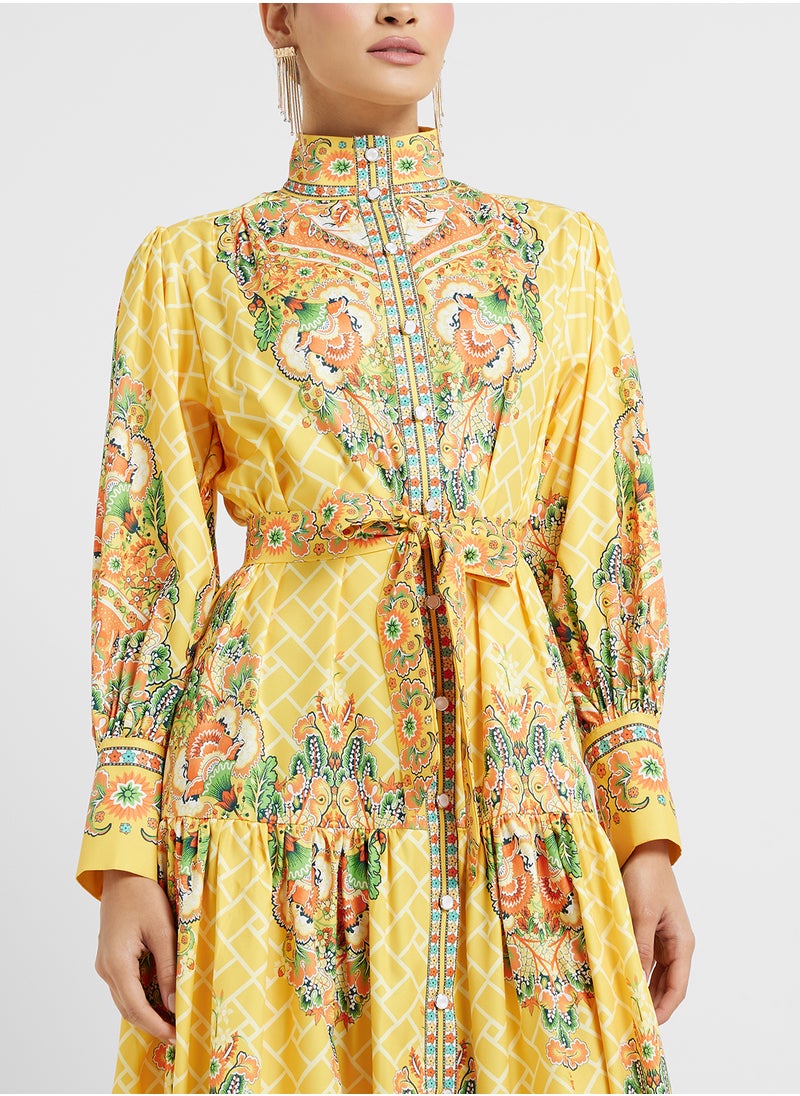 Khizana - Abstract Print Dress - Image 1