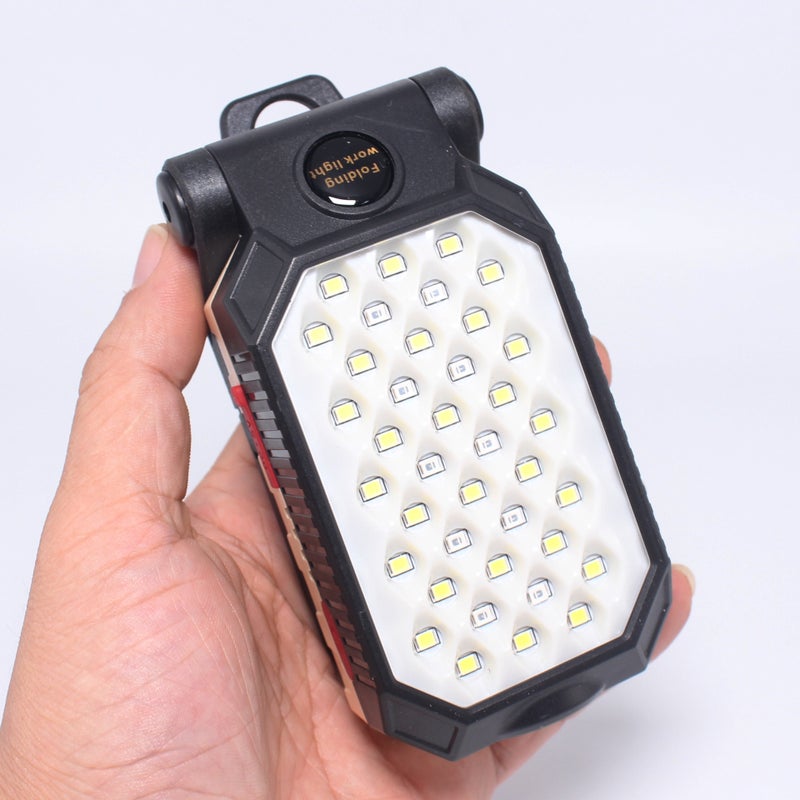 إسكدنيا LED magnetic work light COB patch lighting usb charging warning light maintenance auto repair light folding light W599B-patch-large