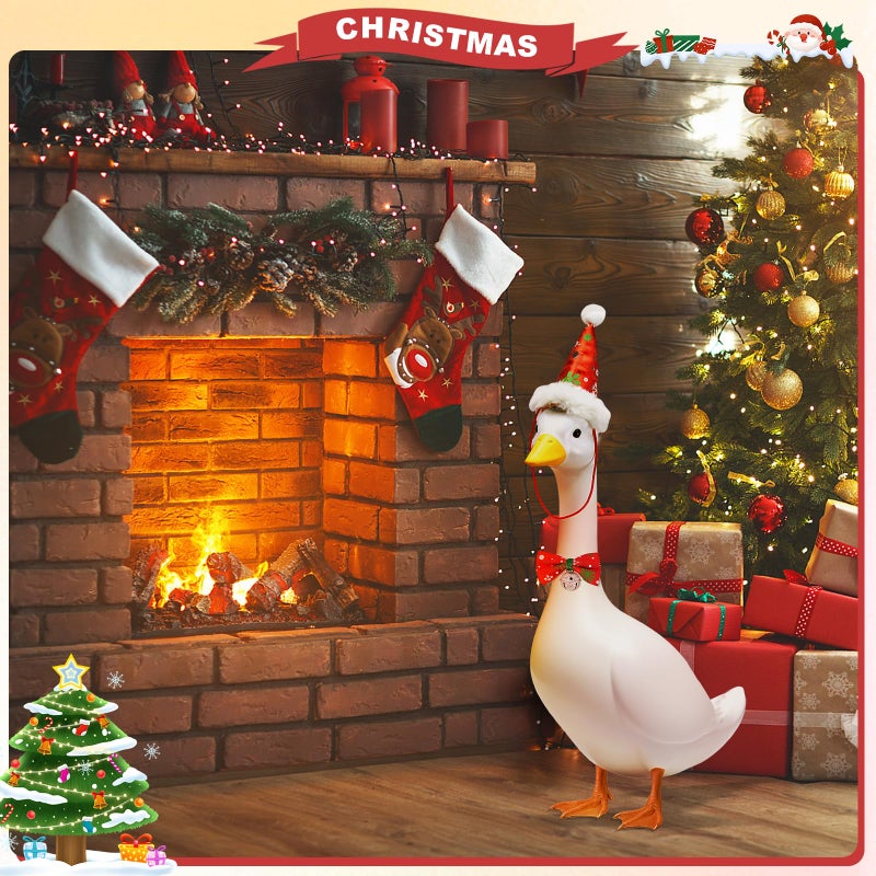 Bafeil 8 Set Holiday Porch Goose Outfits for 17/23" Plastic Lawn Goose - Valentines, St. Patricks, Easter, 4th of July, Summer Clothes - Patio Yard Garden Decor with Hat and Bow Tie - Image 3