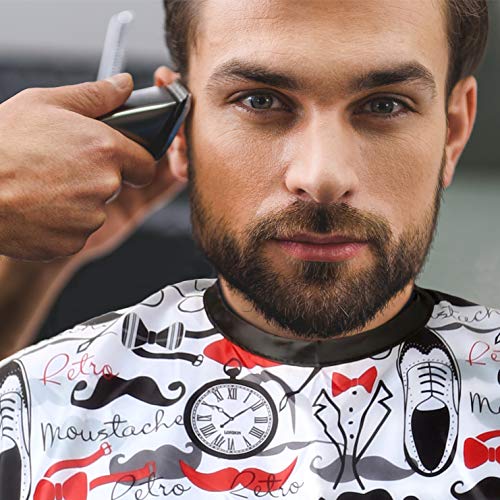 Plum Hill Hair Salon Cape for Stylists and Barbers, Retro Mustache (Variety 3 pack) - Image 2