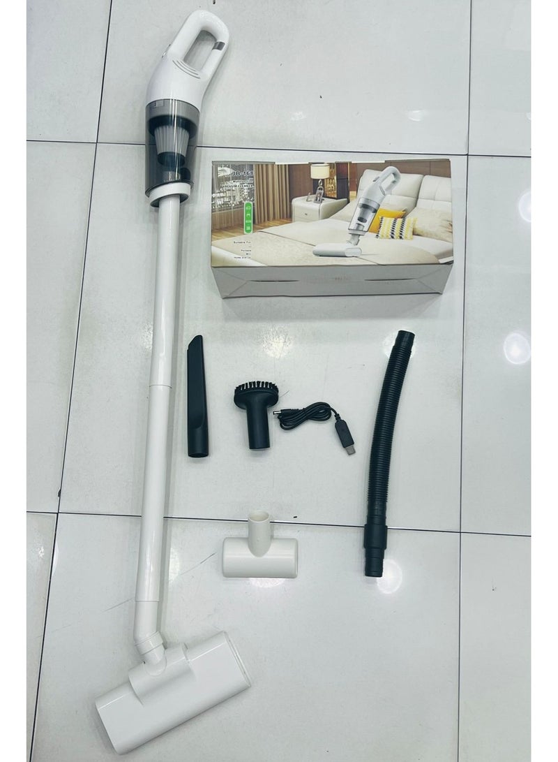 DubaiGallery 5 في 1 منظف الأرضيات المنزلية، مكنسة كهربائية محمولة لتنظيف الغبار وقابلة لإعادة الشحن مع ممسحة وخزان مياه ومنظف للسيارة ومزيل العث باللون الأبيض - Image 4