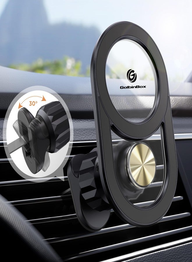 GolbinBox for Magsafe Car Mount, [17*N55 Strong Magnets] 2-in-1 Magnetic Car Phone Holder for Air Vent or Dashboard, 360° Rotation Car Accessories for Women Men for iPhone 17 16 15 14 Pro Max Samsung - Image 1