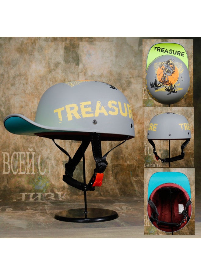 Sunset cement Gray Vintage Ds Style Baseball Cap Helmet Electric Scooter Half Helmet Scooter Helmet Duckbill Helmet Cycling