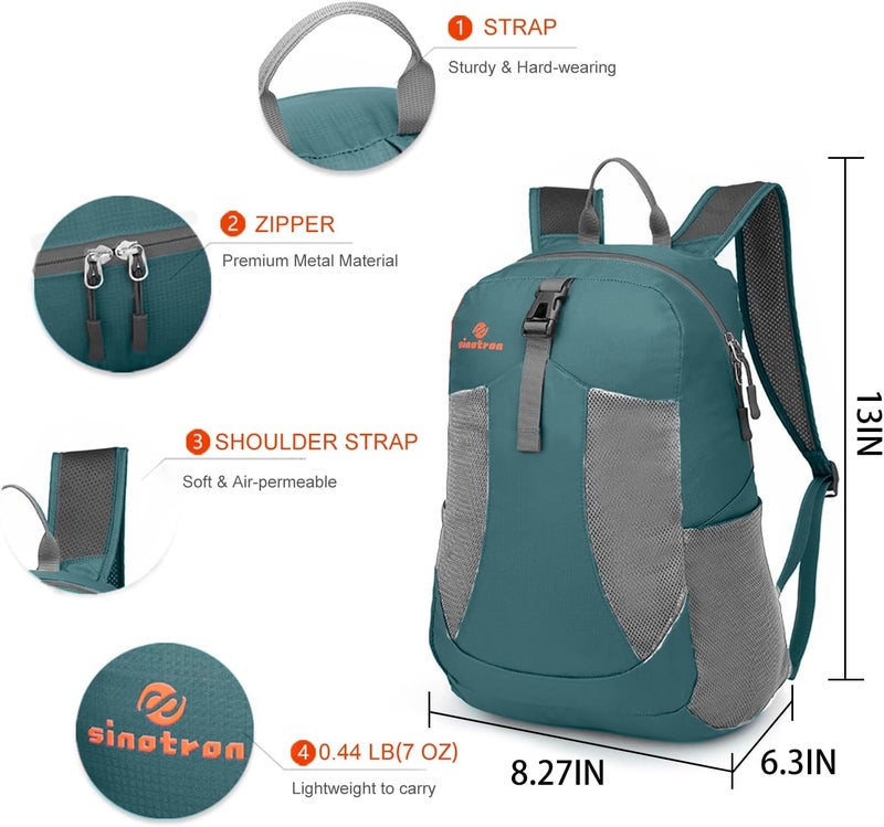 sinotron 22L Lightweight Packable Hiking Backpack, Small Hiking Backpack Day Pack for Women Men Travel Camping Vacation - Image 2