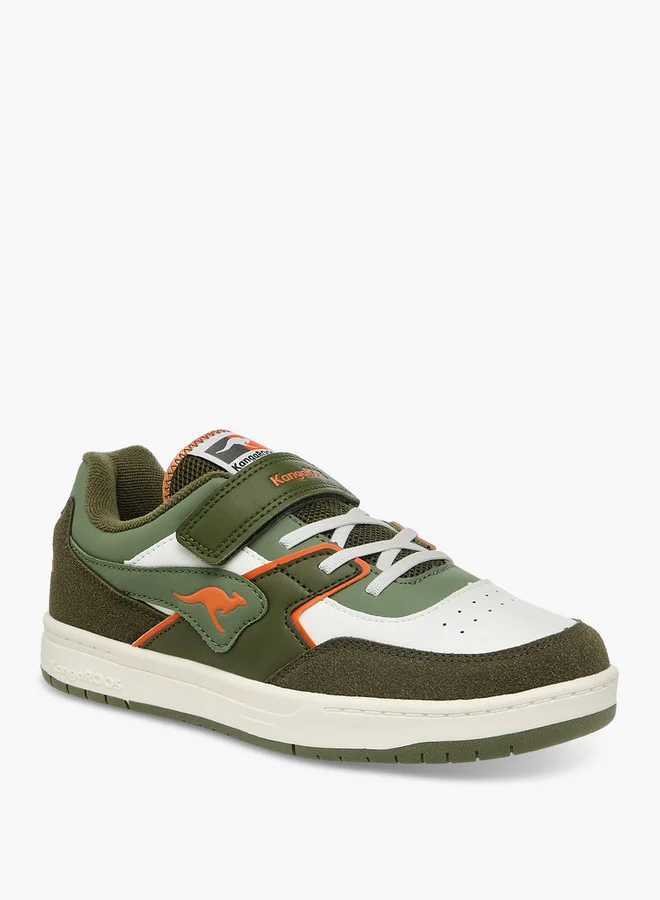 كانغاروس Women's Panelled Sneakers with Hook and Loop Closure