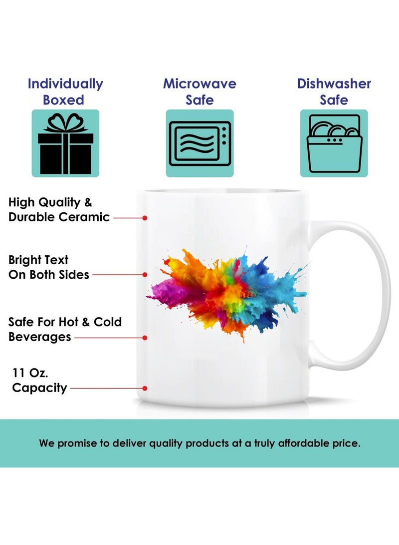 1983 Birthday Mug - in English - Making The World a Better Place - Funny Anniversary Present - 11 oz