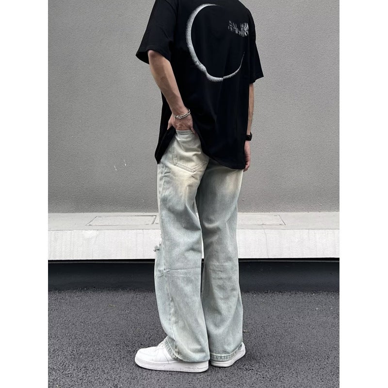 Unisex Classic Denim Jeans Loose Fit Daily Outdoor Wear - Image 4