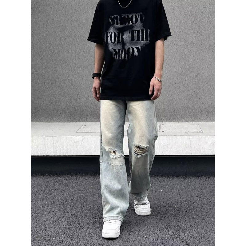 Unisex Classic Denim Jeans Loose Fit Daily Outdoor Wear - Image 5