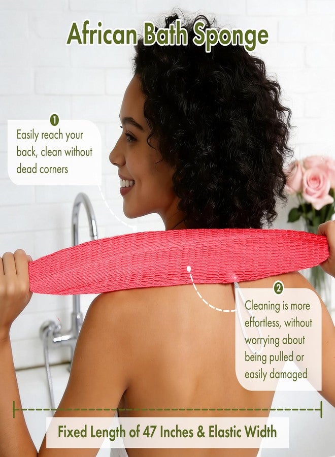 Bathway African Net Sponge Authentic,47 inches Exfoliating Body Scrubber,Back Scrubber for Shower,African Bath Sponge with Knots,Durable Loofah Washcloth for Women & Men Daily Use - Image 2