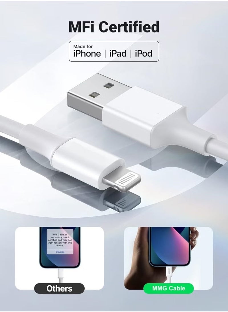 JAJEEK iPhone Charger Cable [MFi Certified] Lightning Cable, 2.4A iPhone Charging Cord – Compatible with iPhone 14/14 Pro/14 Plus/14 Pro Max, iPhone 13/12/11, XS, 7 Plus, 6S, iPad Pro - Image 3