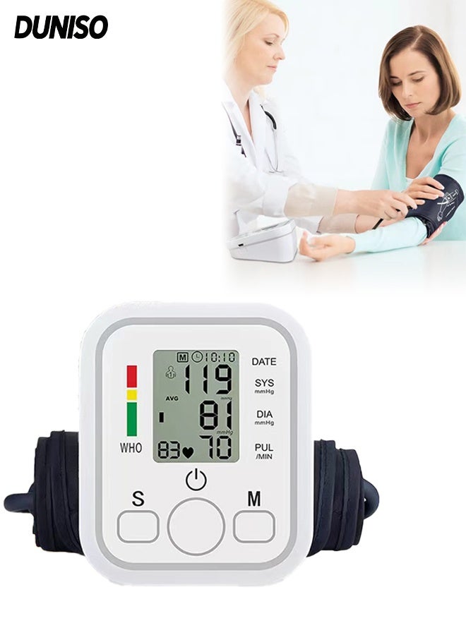DUNISO Blood Pressure Machine & Monitors，Blood Pressure Meter Digital，Blood Pressure Monitor，One-Touch Operation，Irregular Heartbeat Detection for Home Use - Image 1