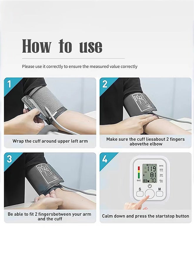 DUNISO Blood Pressure Machine & Monitors，Blood Pressure Meter Digital，Blood Pressure Monitor，One-Touch Operation，Irregular Heartbeat Detection for Home Use - Image 4