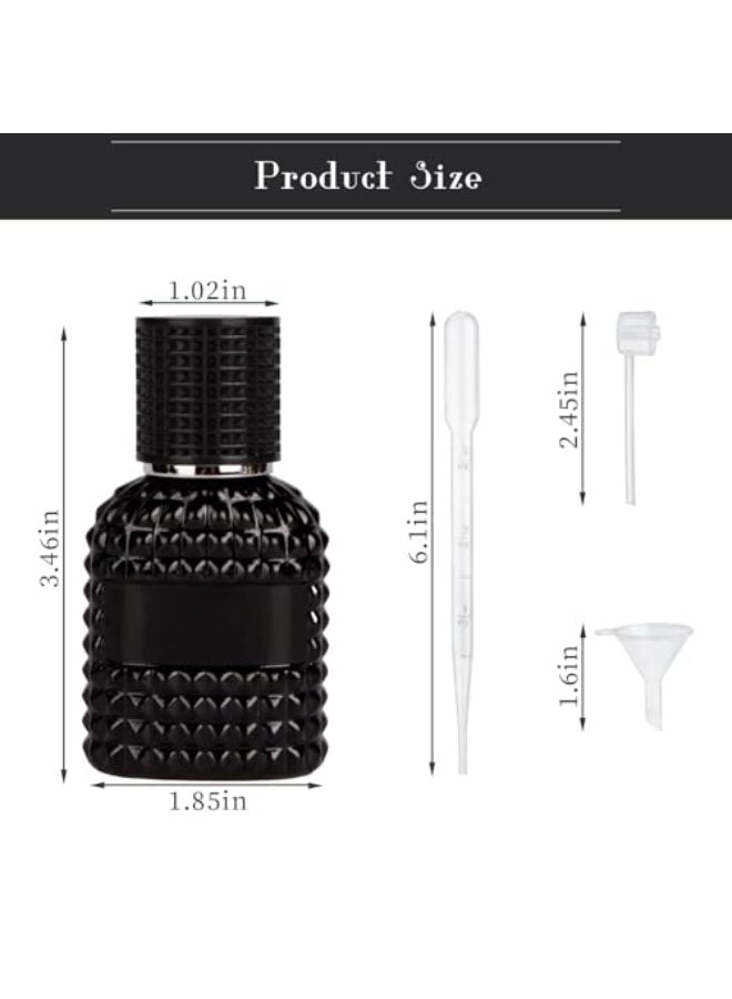 Gsteng 2 Pack Refillable Spray Perfume Bottles 30ML Thick Glass Empty Perfume Bottles Perfume Atomizer Travel Cologne Sprayer Bottles - Image 3