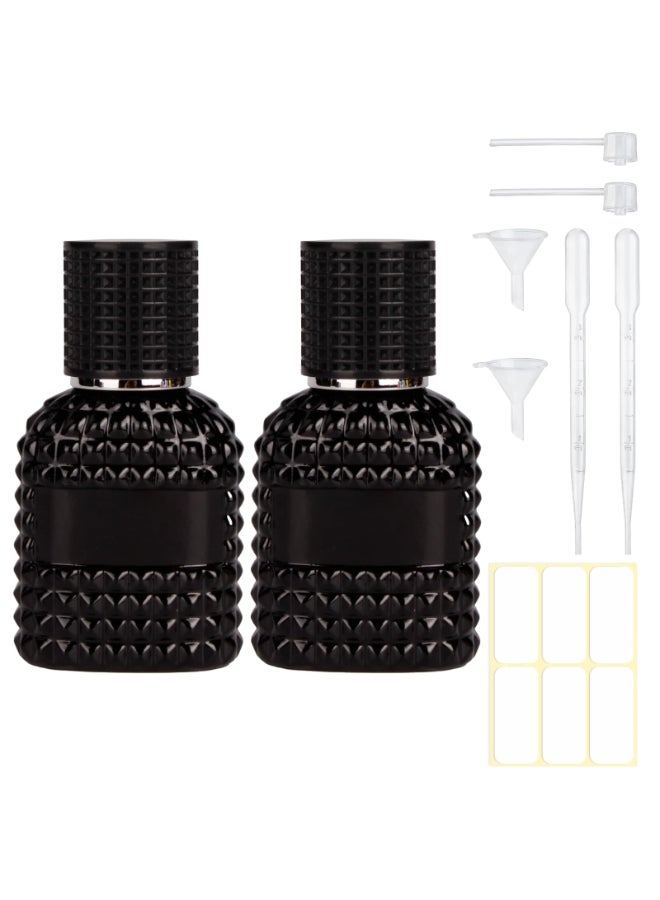 Gsteng 2 Pack Refillable Spray Perfume Bottles 30ML Thick Glass Empty Perfume Bottles Perfume Atomizer Travel Cologne Sprayer Bottles - Image 2