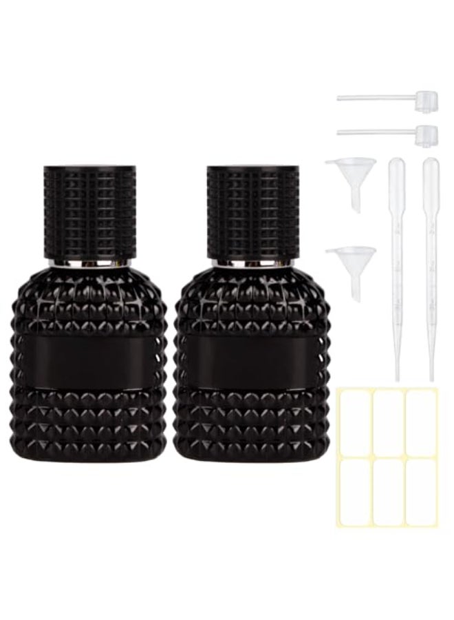 Gsteng 2 Pack Refillable Spray Perfume Bottles 30ML Thick Glass Empty Perfume Bottles Perfume Atomizer Travel Cologne Sprayer Bottles - Image 1