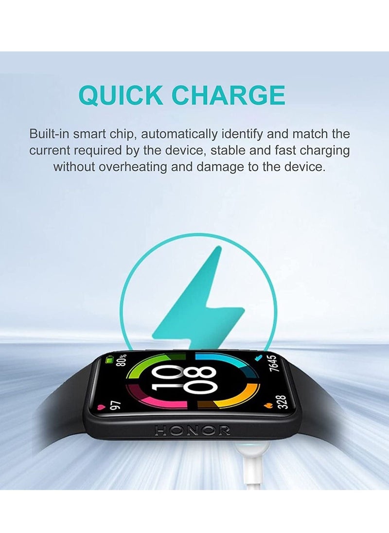 Charger Compatible with Huawei Watch Fit, USB Charging Cable Cord Base Dock Charger Adapter Stand For Huawei Band 6 smartwatch (Black) - Image 3