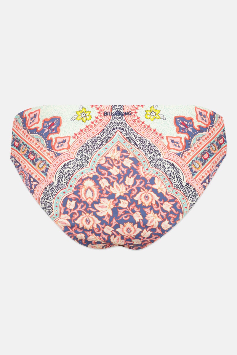 Billabong Women Allover Pattern Bikini Bottom, Multicolor - Image 2