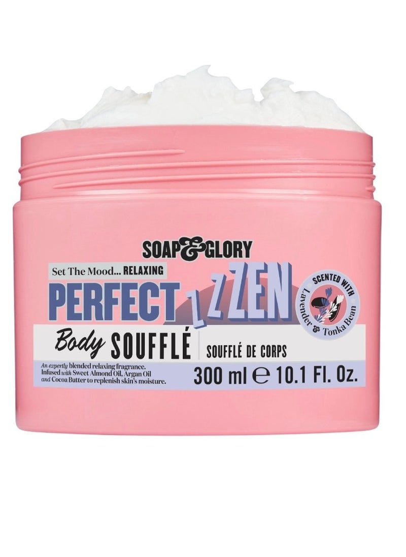 Soap & Glory - Perfect Zen Moisturizing Body Cream Whipped Body Cream + Shower Body Lotion - Sweet Almond & Argan Oils + Cocoa Butter Body Cream for Refreshing Dry Skin, by Soap & Glory (300 ml) - Image 1