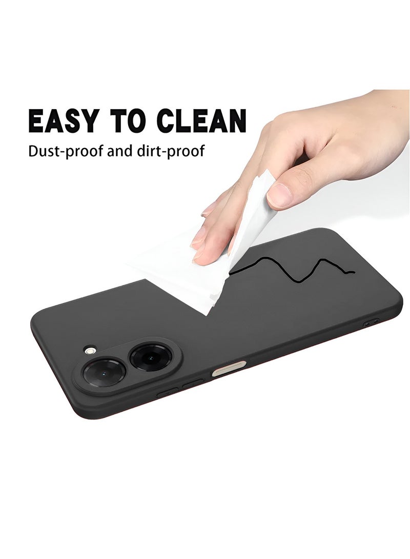 Wtech Xiaomi Redmi A5 4G 2025 Premium Soft Liquid Silicone Case Cover (MCRPSN) - Black - Image 4