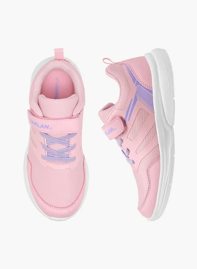 Oaklan by Shoexpress Girls Panelled Sports Shoes with Hook and Loop Closure
