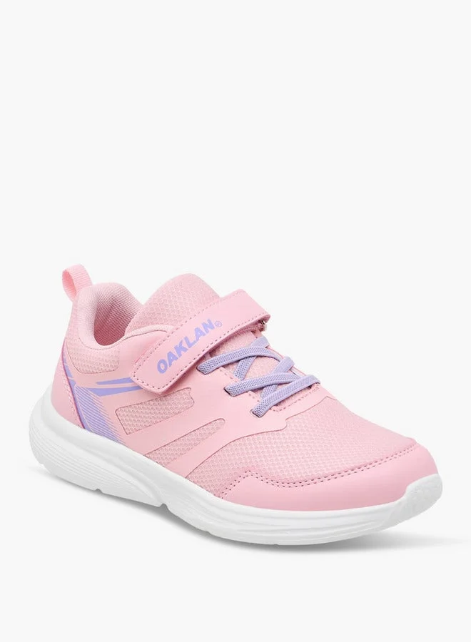 Oaklan by Shoexpress Girls Panelled Sports Shoes with Hook and Loop Closure