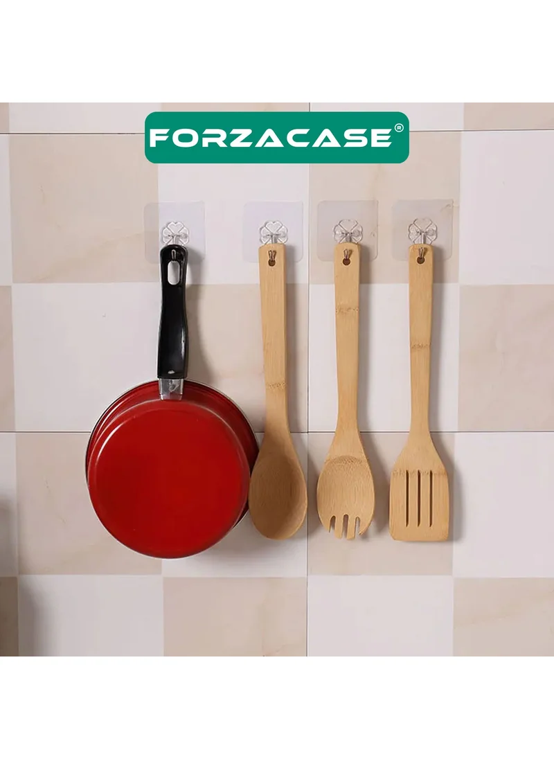 فورزاكاس Ultra Strong Bathroom Kitchen Shelf Hanger with 5 Suction Cups - FC621