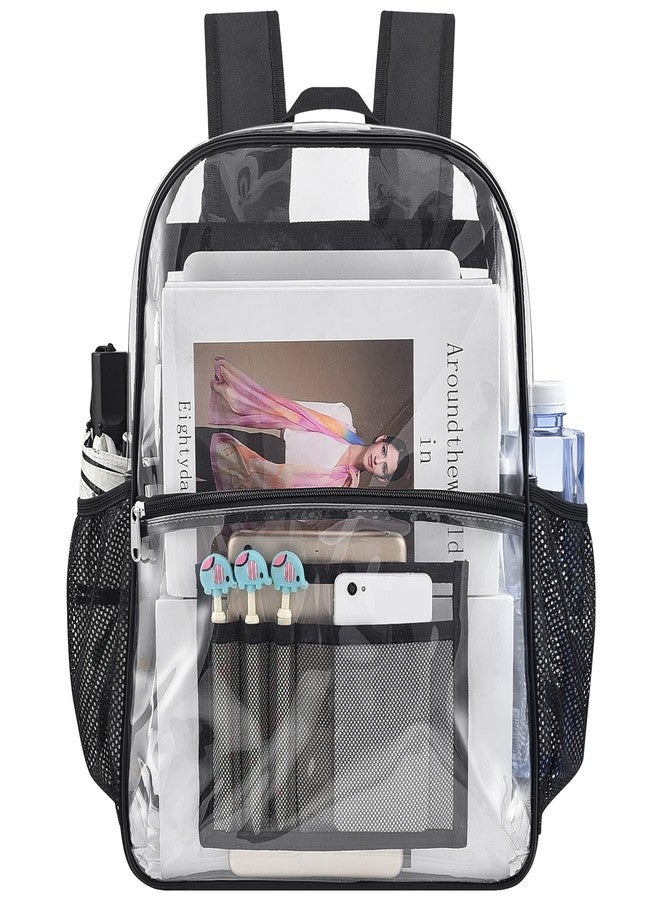 USPECLARE Clear Backpack Heavy Duty, See Through Backpack Transparent Bag for Girls &Boys, Clear School Backpack for College, Sports, Work (Large) - Image 2