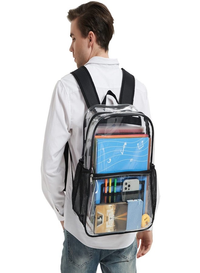 USPECLARE Clear Backpack Heavy Duty, See Through Backpack Transparent Bag for Girls &Boys, Clear School Backpack for College, Sports, Work (Large) - Image 4