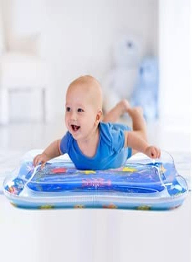 BESTOTTAM Baby Kids Water Play Mat Toys Inflatable Tummy Time Leakproof Water Play Mat, Fun Activity Play Center Indoor and Outdoor Water Play Mat for Baby Random Design - Image 1