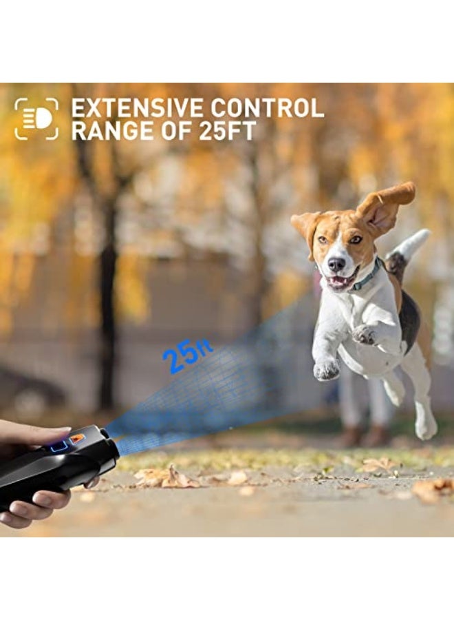 Generic Dog Barking Control Devices Dual Sensor Anti Barking Device with Training/Deterrent Modes Dog Whistle to Stop Barking Ultrasonic Dog Barking Deterrent with LED Flashlight 25 FT Range Rechargeable  - Image 5