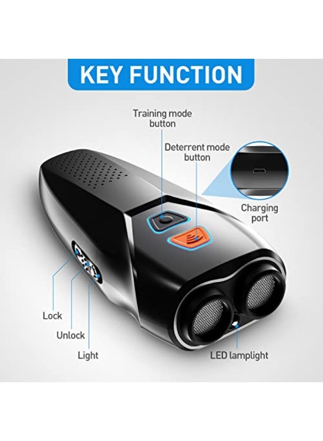 Generic Dog Barking Control Devices Dual Sensor Anti Barking Device with Training/Deterrent Modes Dog Whistle to Stop Barking Ultrasonic Dog Barking Deterrent with LED Flashlight 25 FT Range Rechargeable  - Image 2