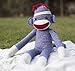 Plushland Adorable Sock Monkey The Original Traditional Hand Knitted Stuffed Animal Toy Giftfor Kids Babies Teens Girls and Boys Baby Doll Present Puppet 20 Inches New Blue - Image 4