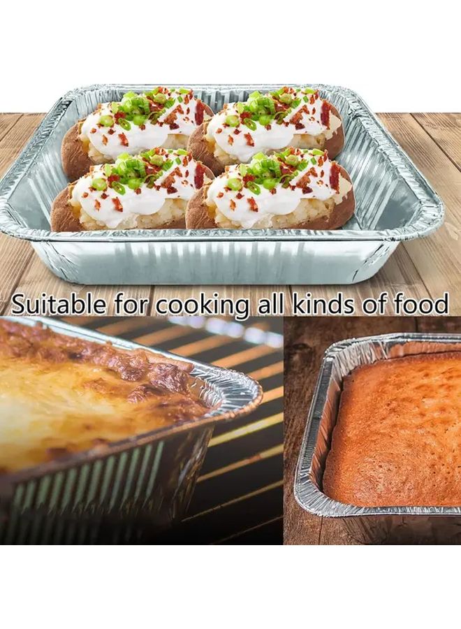 Aluminum Foil Baking Trays 20pcs Square Pans for Cooking Heating and Meal Prep - Image 5