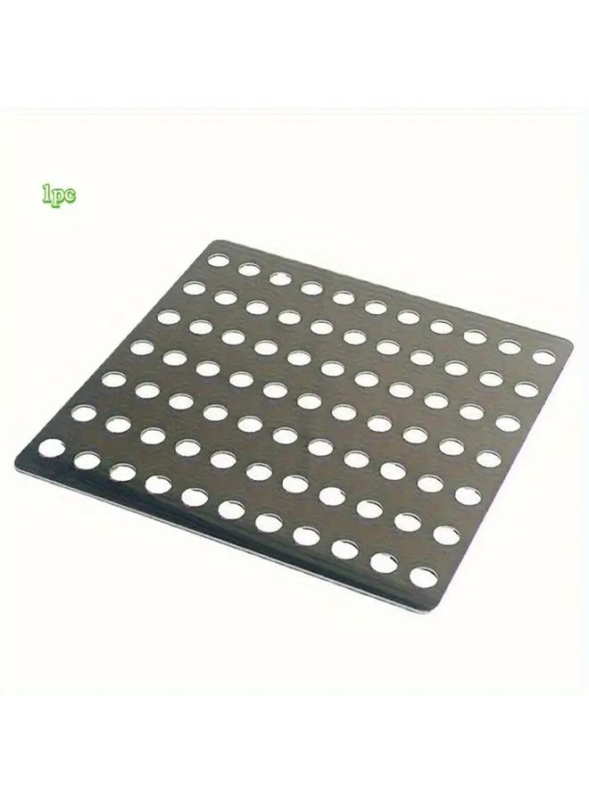 1 Piece Stainless Steel Drain Cover Leaf Guard Rustproof Square Grid Plate Strainer Corrosion Resistant Outdoor Drain Protector Easy Installation Clog Prevention Maintenance Weatherproof Accessory Sleek Metallic Finish Durable Construction - Image 5