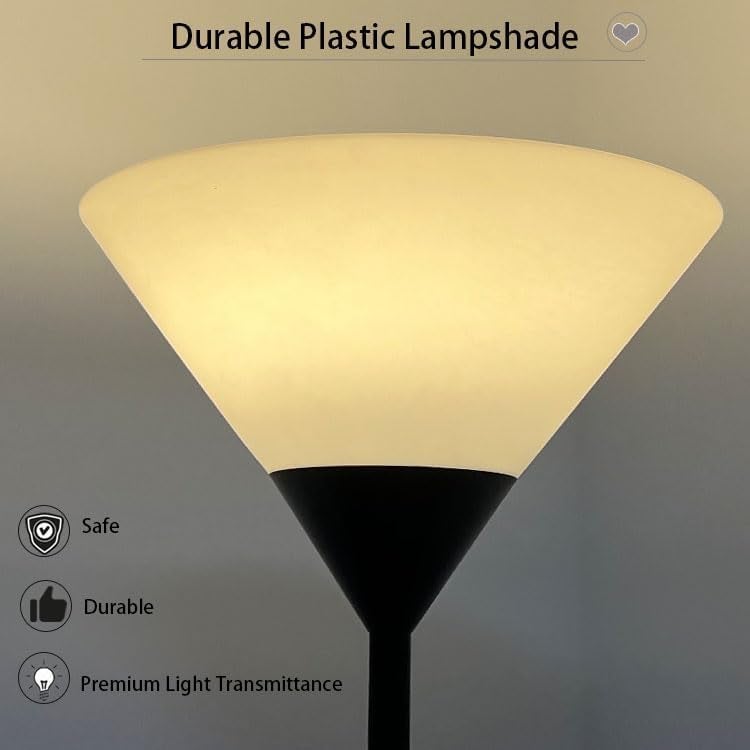 FING مصباح أرضي LED FING 7 واط مصباح عمودي حديث مع جهاز تحكم عن بعد قابل للتعتيم لحماية العين للقراءة لغرفة المعيشة أو غرفة النوم مع مفتاح قدم - Image 5