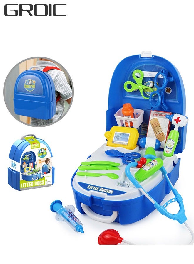 GROIC Doctor Kit for Kids, 20Pcs Pretend Medical Doctor Medical Playset with Stethoscope, Medical Kits Gift, Educational Doctor Toys for Toddler Boys Girls - Image 1
