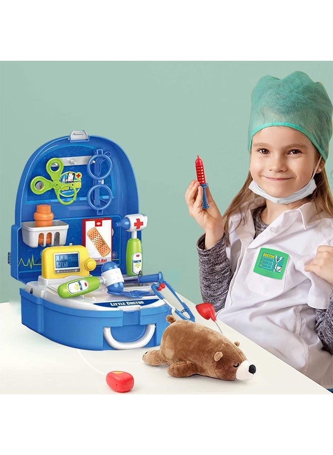 GROIC Doctor Kit for Kids, 20Pcs Pretend Medical Doctor Medical Playset with Stethoscope, Medical Kits Gift, Educational Doctor Toys for Toddler Boys Girls - Image 2
