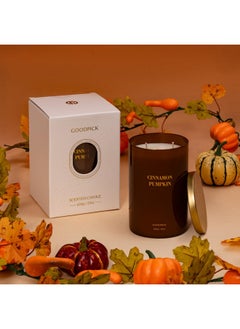 Goodpick Goodpick Cinnamon Pumpkin Scented Candle 22 oz,Gift Candles, Fall Candles, Classic Luxury Candles for Home, Large Soy Jar Candles Gift for Women, Birthday, Bath, 2-Wick 120 Hours Burn Time  - Image 2