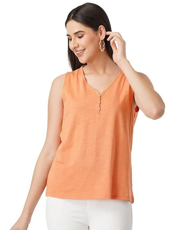 fyltr Women's 100% Cotton Sleeveless | V-Neck Regular Fit Top | Western Tops for Women - Image 5
