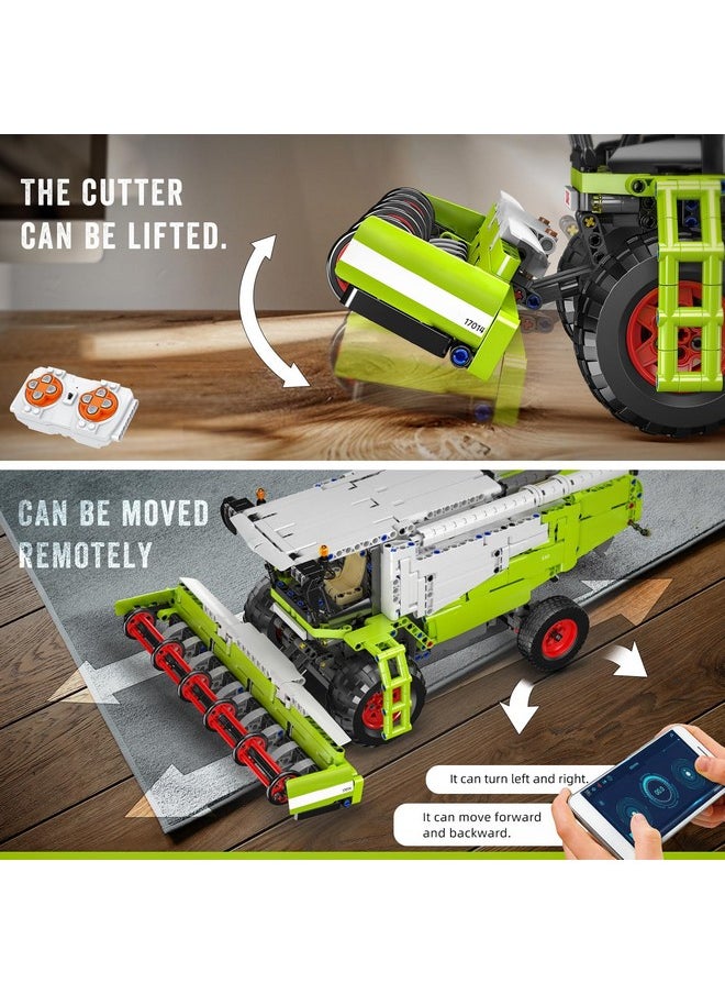 mould king 17014 Wheat Harvester Building Block Set, Tractor Toy Building Kit For Kids/Adults, 1265 Pcs Farm Truck Construction Vehicles Set  - Image 3