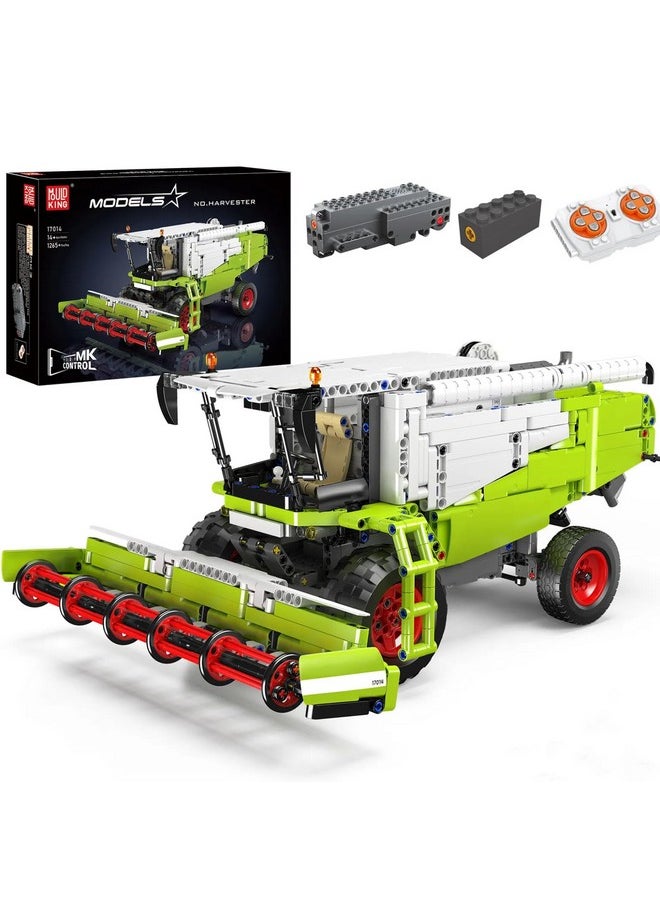 mould king 17014 Wheat Harvester Building Block Set, Tractor Toy Building Kit For Kids/Adults, 1265 Pcs Farm Truck Construction Vehicles Set  - Image 1