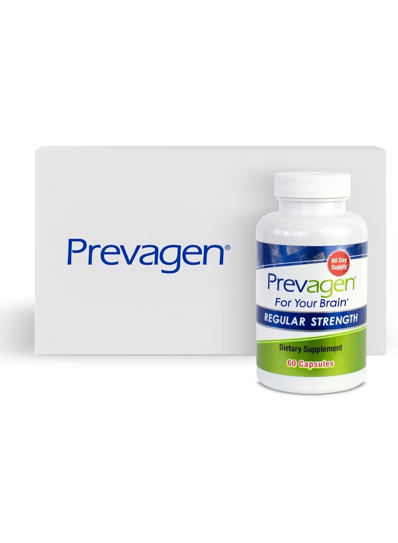 Prevagen Regular Strength 10mg, 60 Capsules |1 Pack| with Apoaequorin & Vitamin D with Attractive and Stackable Prevagen Storage Box - Image 1