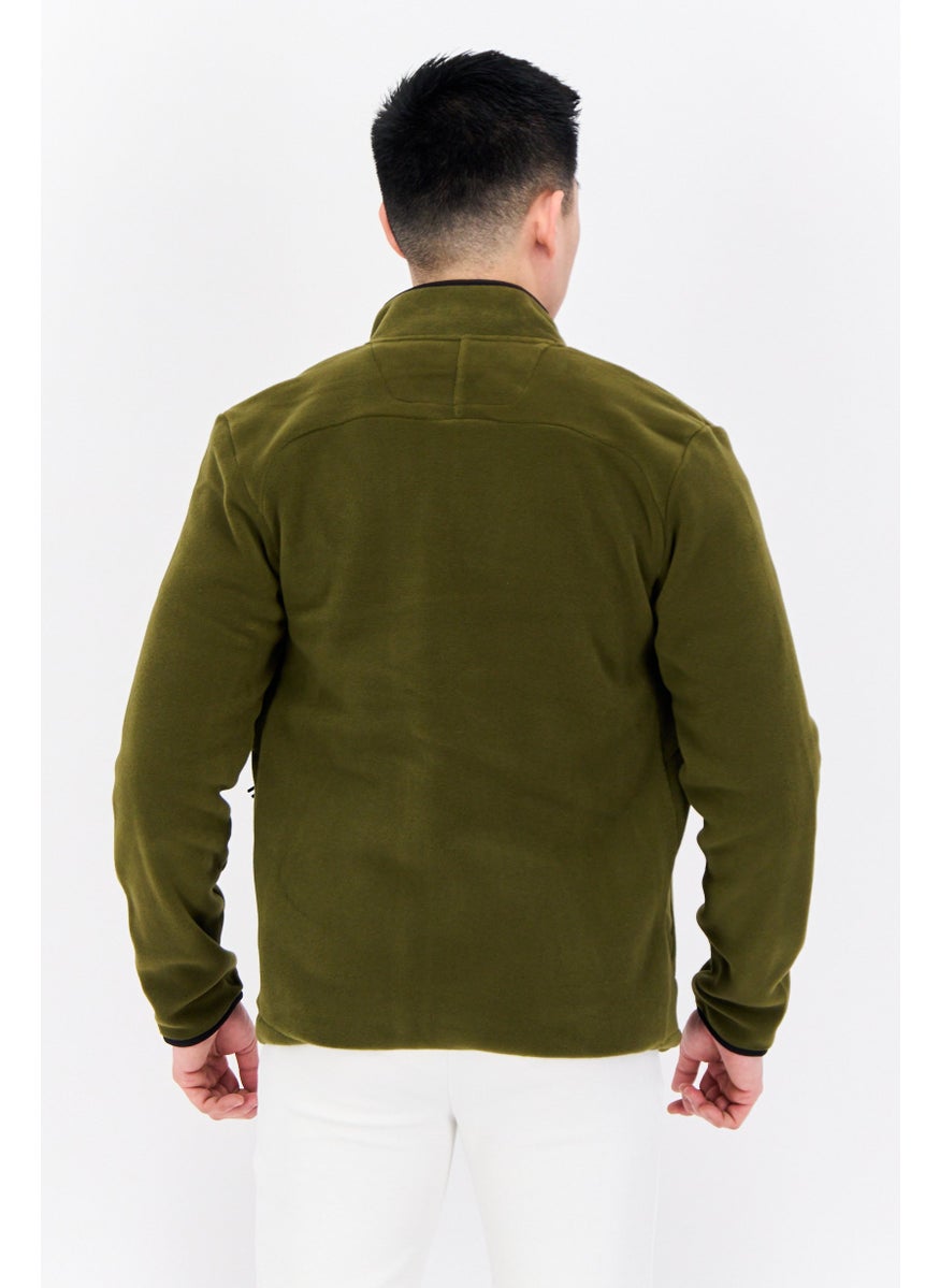 PUMA Men Sportswear Fit Long Sleeves Outdoor Jacket, Olive  - Image 3